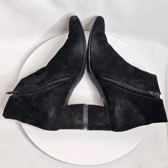 PAUL GREEN Womens 6.5 UK US 9 Black Suede Leather Zip Ankle Booties - Picture 4 of 8